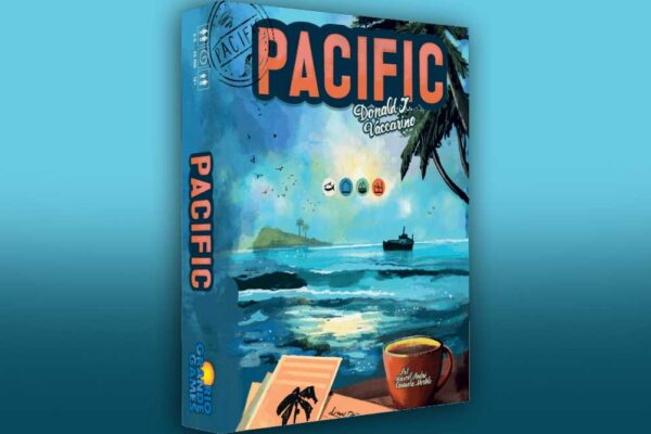 Pacific, nowa gra Donalda X Vaccarino grafika prezentująca pudełko do gry planszowej Pacific