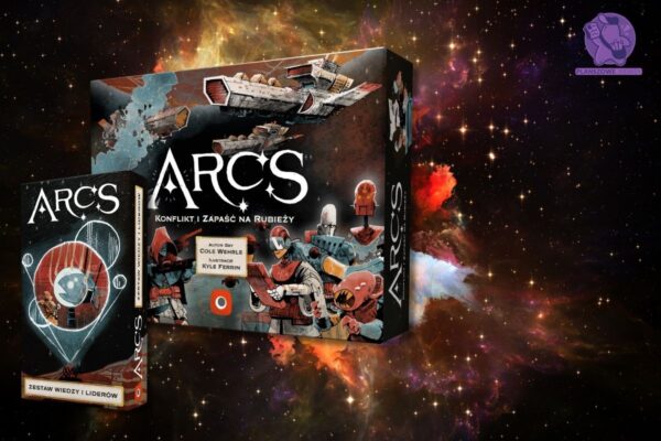 Dziś nowość od Portal Games – Arcs z dodatkiem Zestaw Wiedzy i Liderów Pudełko gry Arcs oraz dodatku.