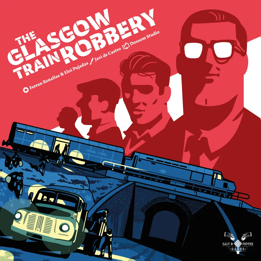 the Glasgow train robbery, na okładce widać ludzi i pociąg