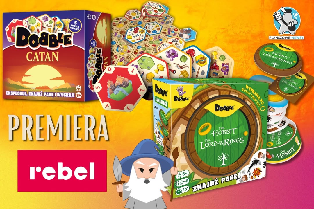 Podwójna premiera Dobble od wydawnictwa Rebel. Dobble: Catan i Dobble: Władca Pierścieni już w sklepach