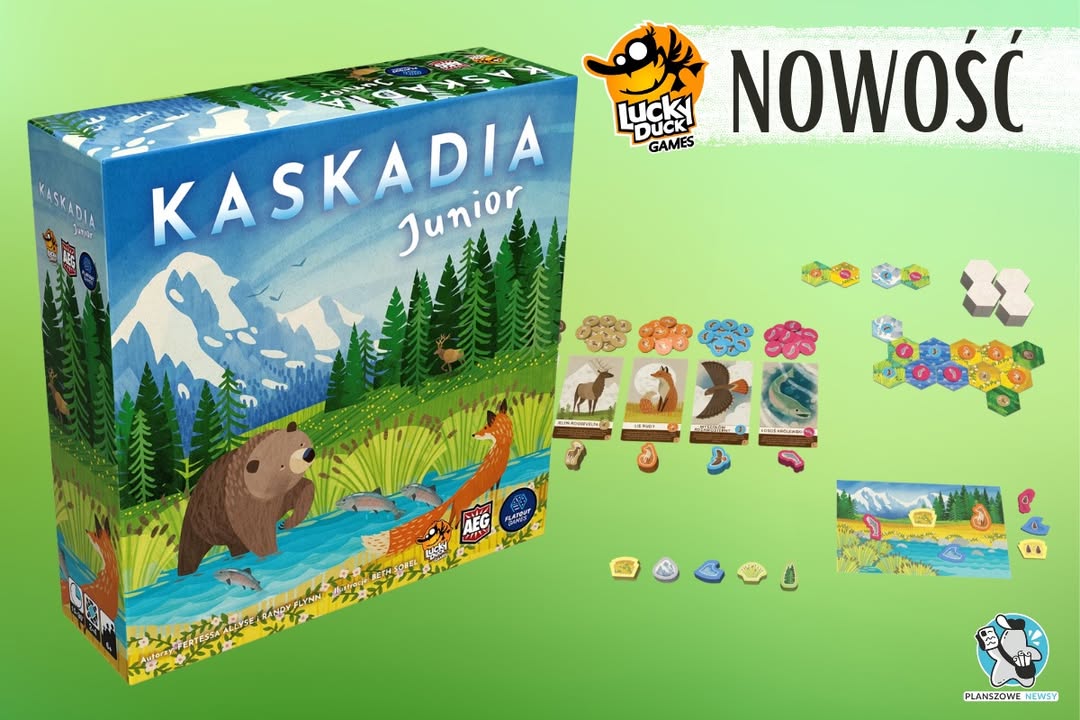 Kaskadia Junior już dostępna. Nowość wydawnictwa Lucky Duck Games dla młodszych graczy